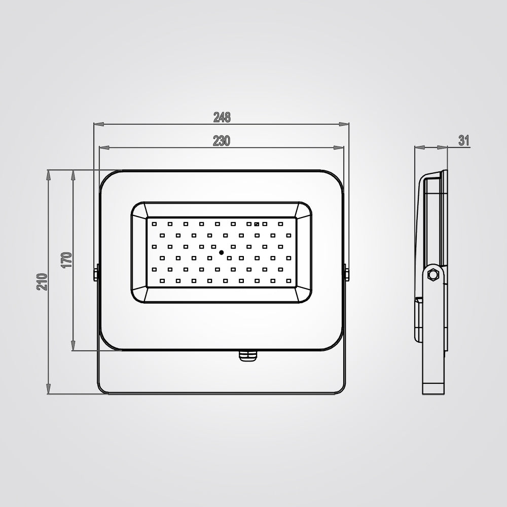 פנס לד חיישן פוטוצל 50W|100W לבן| IP64