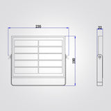 פנס הצפה סולארי – שחור | לבן – 50W / 100W / 200W