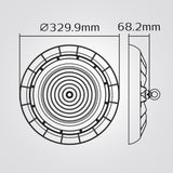 פעמון הצפה לידר 200W  | IP65 | כפתור CCT