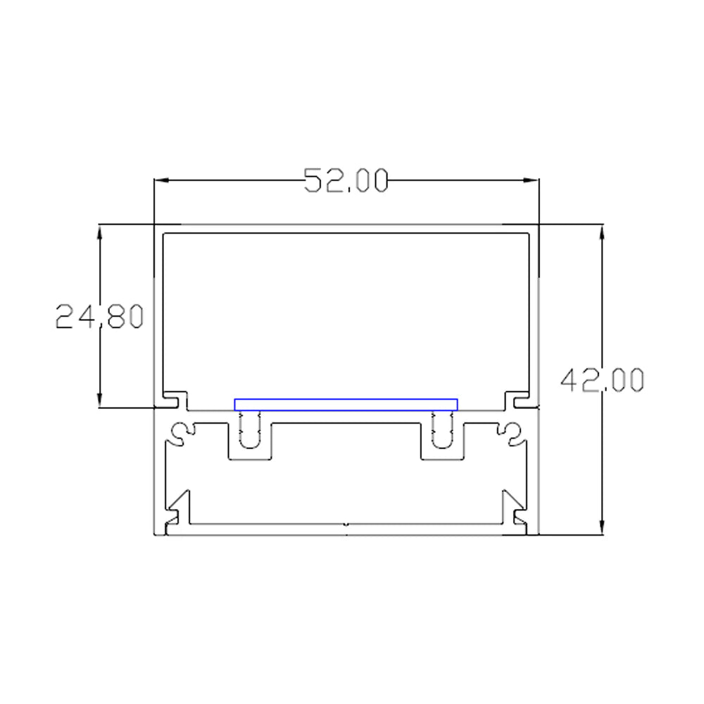 פרופיל לד אלומיניום לבן 40 ס"מ 30W 6000K 220V