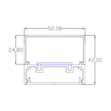 פרופיל לד אלומיניום לבן 40 ס"מ 30W 6000K 220V