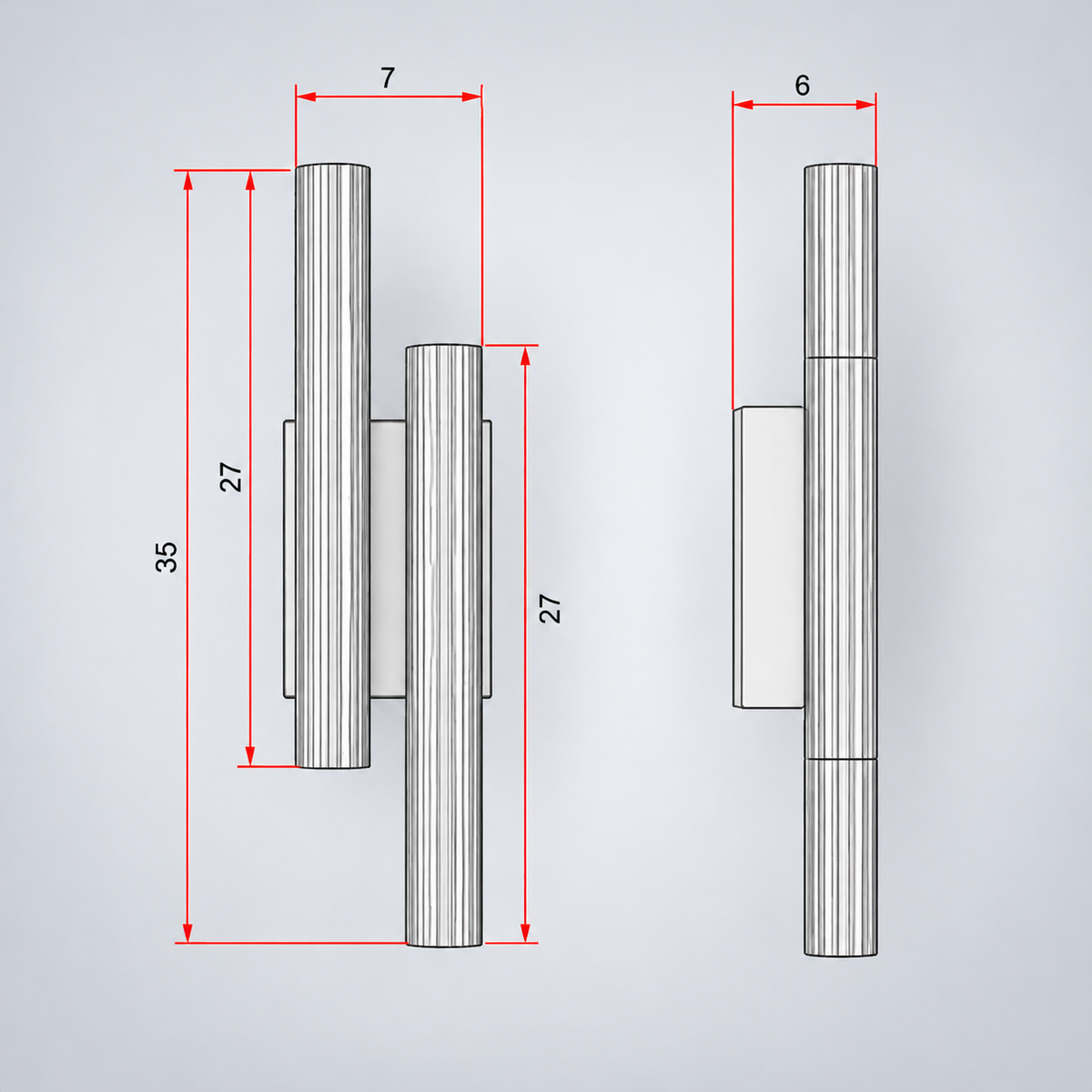 מנורת קיר LED ‏12W | ‏3000K | שחור / פליז / לבן