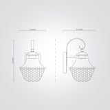 מנורת קיר גינה חוץ נסרין| דגם A