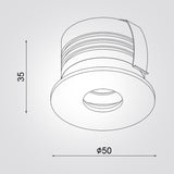 שקוע מרי לד עגול 5W|CCT | לבן