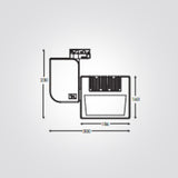 ספוט בתי לפס צבירה תלת פאזי 50W שחור|לבן 2700K