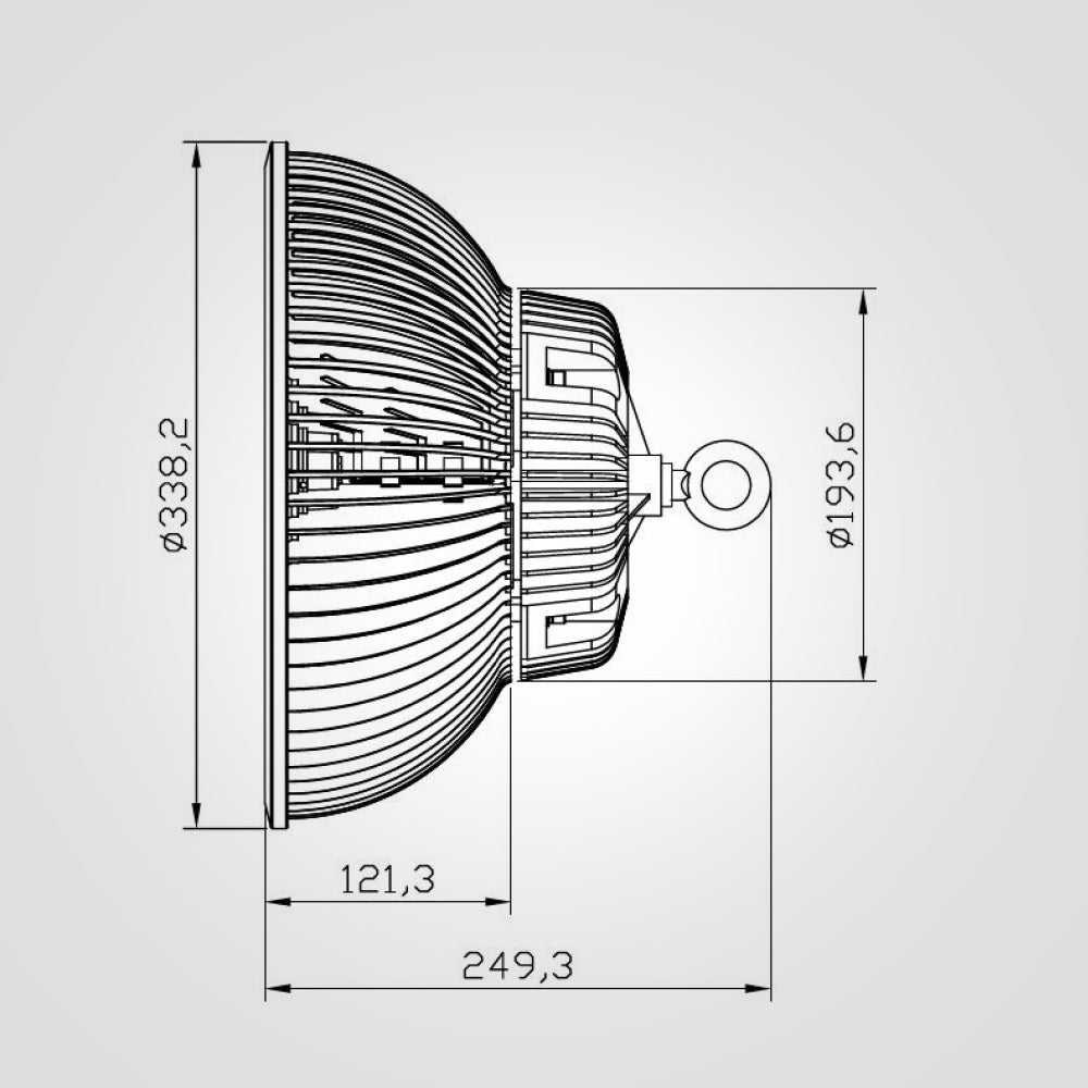 פעמון לד שנאי מינואל IP65 200W